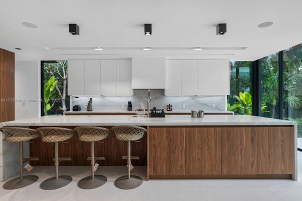 Interior, Kitchen, Marble Walls, Recessed Lighting