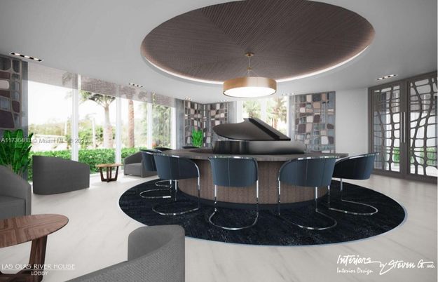 Dining room, Interior, Pendant Lights, Piano, Recessed Lighting