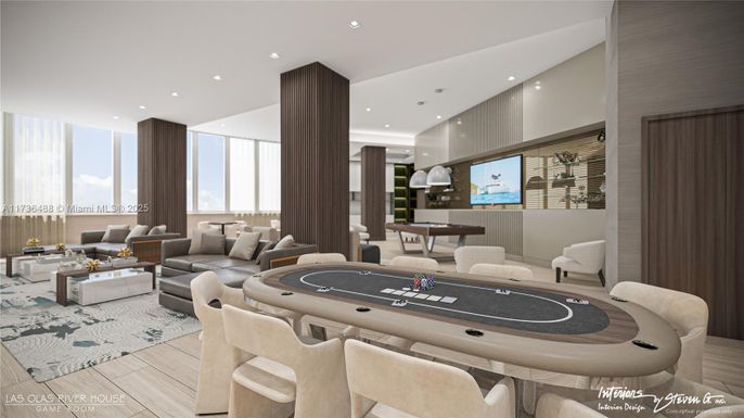 Game Room, Interior, Living room, Recessed Lighting, Wood Texture Flooring