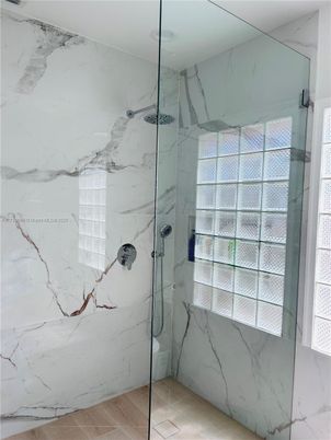 Bathroom, Glass Shower, Interior, Marble Walls