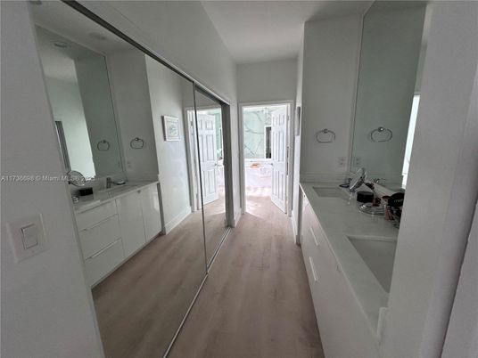 Bathroom, Dual Sink Vanities, Interior, Wood Texture Flooring