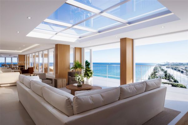 Glass Ceilings, Interior, Living room, Recessed Lighting, Water