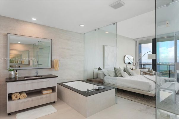 Bathroom, Bedroom, Glass Shower, Interior, Marble, Recessed Lighting, Water