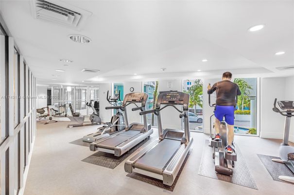 Fitness Equipment, Gym, Interior, Recessed Lighting