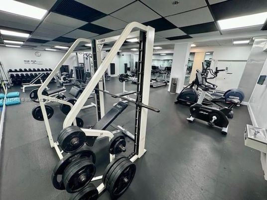 Fitness Equipment, Gym, Interior, Recessed Lighting