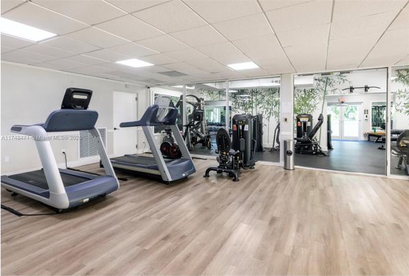 Fitness Equipment, Gym, Interior, Wood Texture Flooring