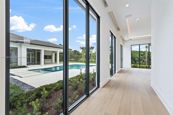Interior, Pool, Recessed Lighting, Wood Texture Flooring