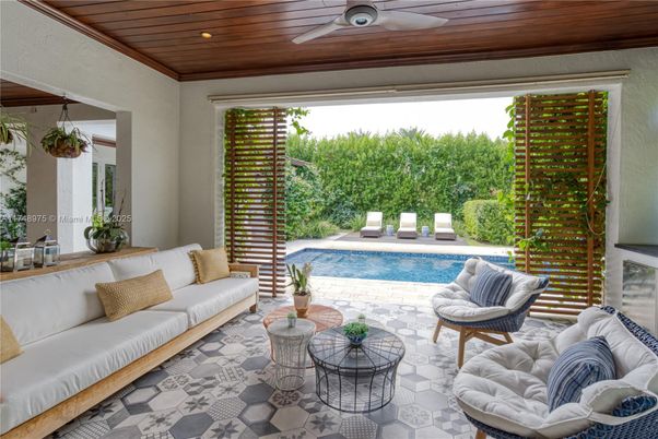 Interior, Living room, Pool, Recessed Lighting, Wooden Ceilings