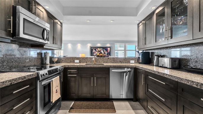 Interior, Kitchen, Recessed Lighting, Stainless Steel Appliances