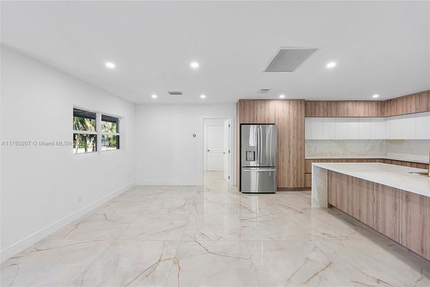 Interior, Kitchen, Marble, Recessed Lighting, Stainless Steel Appliances