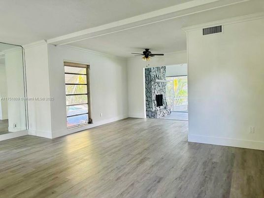 Empty room, Fireplace, Interior, Wood Texture Flooring