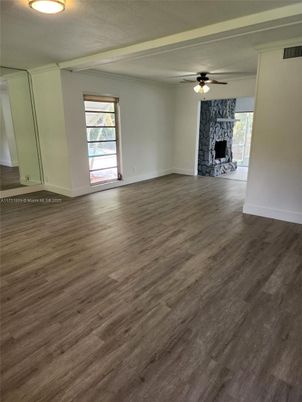 Empty room, Fireplace, Interior, Wood Texture Flooring