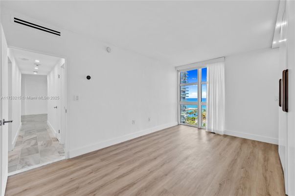 Empty room, Interior, Marble, Recessed Lighting, Wood Texture Flooring