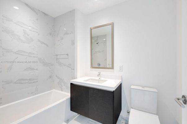 Bathroom, Interior, Marble Walls, Recessed Lighting