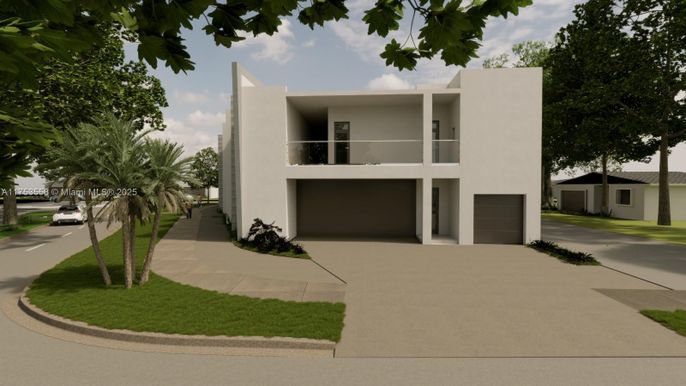 Attached, Exterior, Facade, Modern