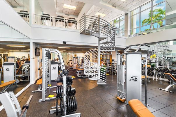 Fitness Equipment, Gym, Interior, Recessed Lighting