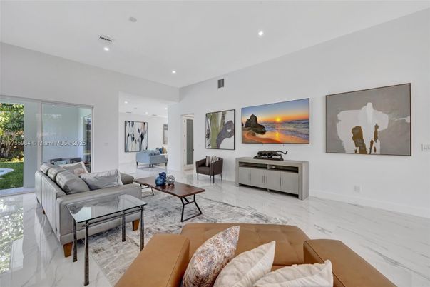 Interior, Living room, Marble, Recessed Lighting
