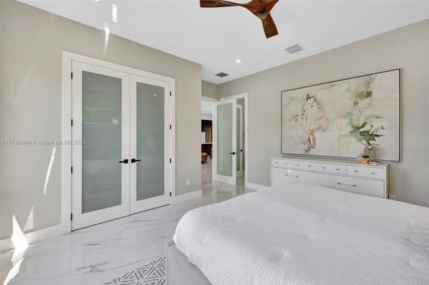 Bedroom, Interior, Marble, Recessed Lighting