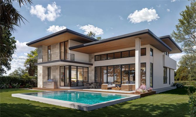 Exterior, Facade, Pool, Modern