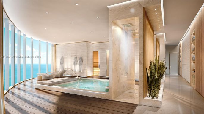 Interior, Pool, Recessed Lighting, Water, Wood Texture Flooring