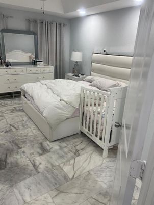 Bedroom, Interior, Marble, Recessed Lighting