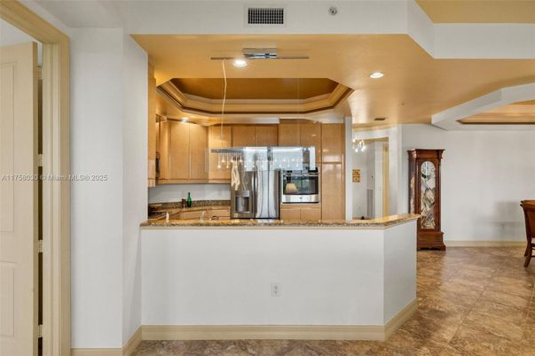 Interior, Kitchen, Pendant Lights, Recessed Lighting, Stainless Steel Appliances