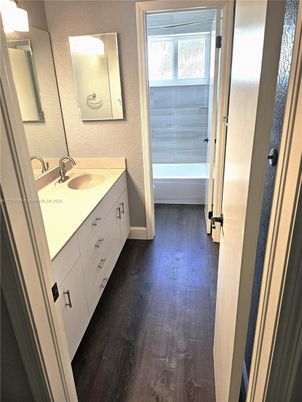 Bathroom, Dual Sink Vanities, Interior, Wood Texture Flooring