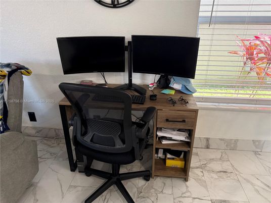 Home Office, Interior, Marble