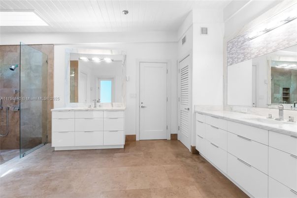 Bathroom, Dual Sink Vanities, Glass Shower, Interior