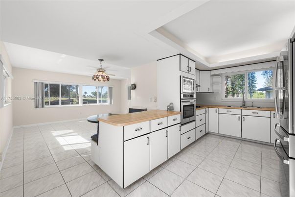 Chandelier, Interior, Kitchen, Stainless Steel Appliances