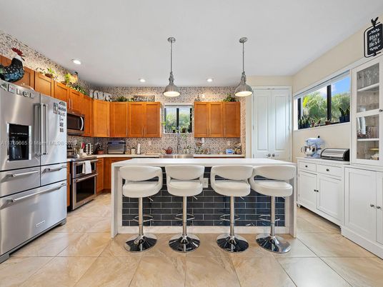 Interior, Kitchen, Pendant Lights, Recessed Lighting, Stainless Steel Appliances