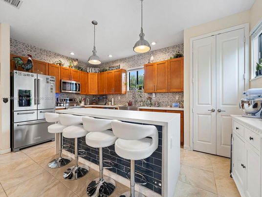 Interior, Kitchen, Pendant Lights, Recessed Lighting, Stainless Steel Appliances