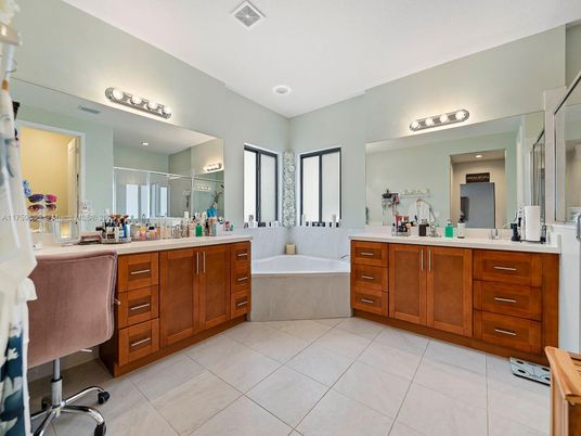 Bathroom, Dual Sink Vanities, Interior, Recessed Lighting
