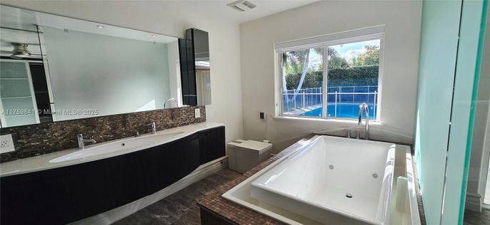 Bathroom, Interior, Wood Texture Flooring