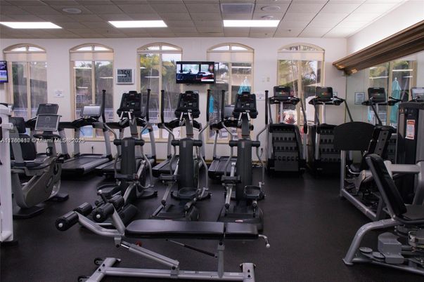 Fitness Equipment, Gym, Interior, Recessed Lighting