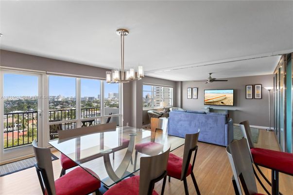 Dining room, Interior, Living room, Pendant Lights, Wood Texture Flooring