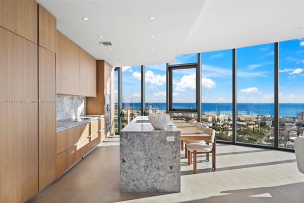 Dining room, Interior, Kitchen, Recessed Lighting, Water, Wood Texture Flooring
