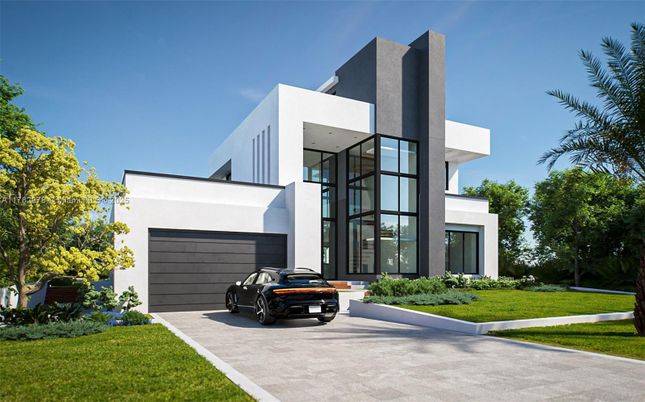 Attached, Exterior, Facade, Modern