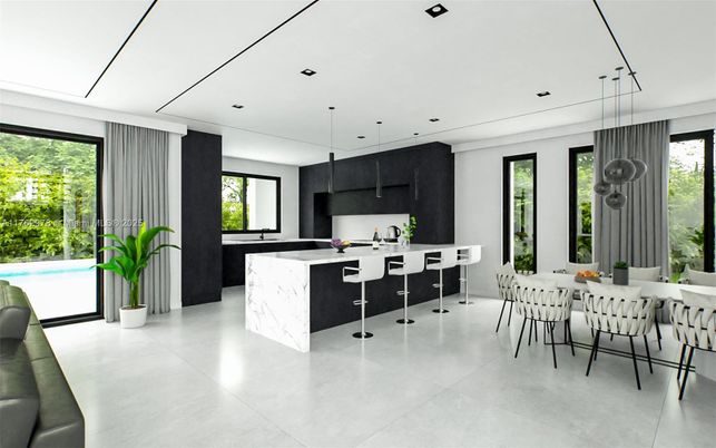 Dining room, Interior, Kitchen, Pendant Lights, Recessed Lighting