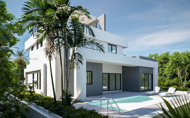 Exterior, Facade, Pool, Modern