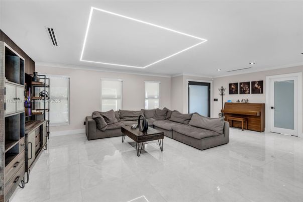 Interior, Living room, Piano, Recessed Lighting
