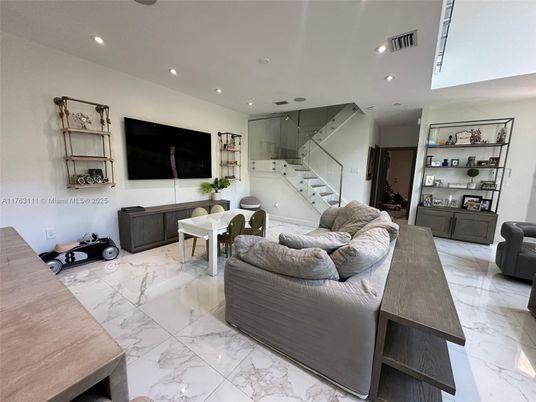 Interior, Living room, Marble, Recessed Lighting