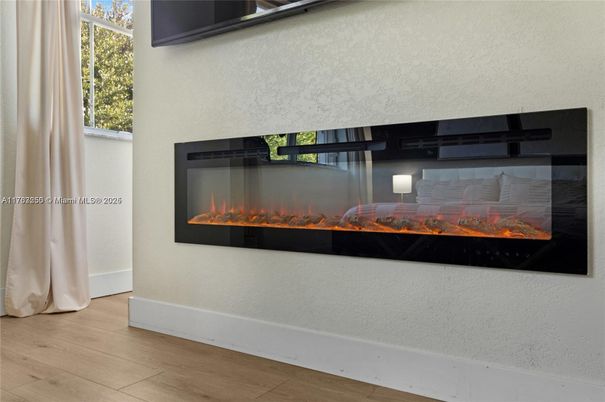 Fireplace, Interior, Wood Texture Flooring