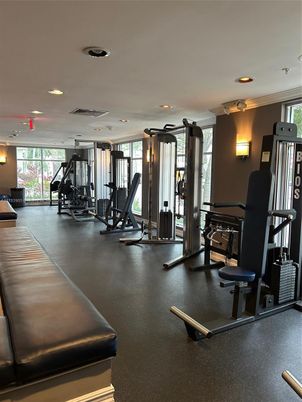 Fitness Equipment, Gym, Interior, Recessed Lighting