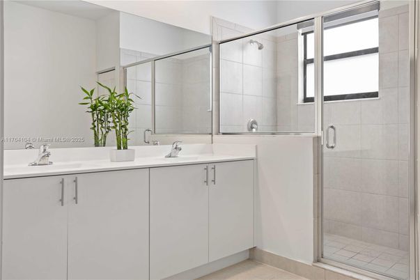 Bathroom, Dual Sink Vanities, Glass Shower, Interior