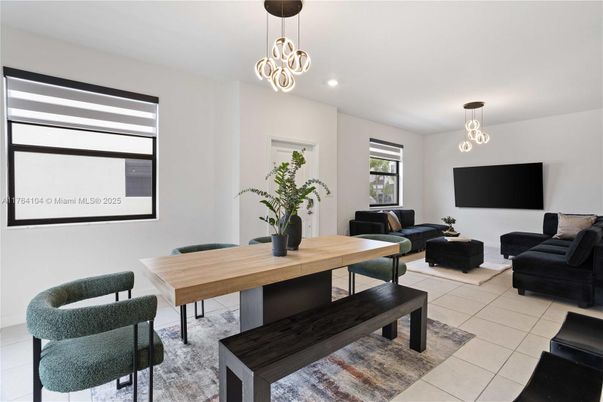 Dining room, Interior, Living room, Pendant Lights, Recessed Lighting