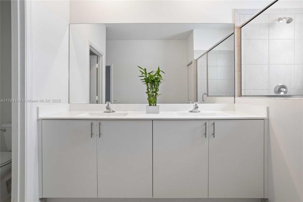 Bathroom, Dual Sink Vanities, Glass Shower, Interior