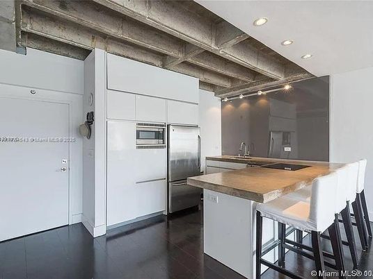 Interior, Kitchen, Recessed Lighting, Stainless Steel Appliances, Wooden Beams