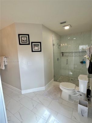Bathroom, Glass Shower, Interior, Marble, Marble Walls, Recessed Lighting