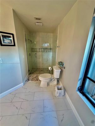 Bathroom, Glass Shower, Interior, Marble, Marble Walls